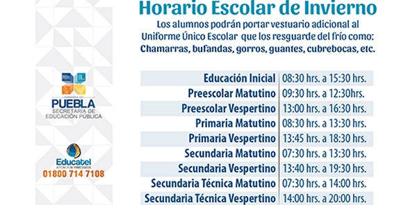 Horario de Invierno Horario de Invierno