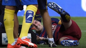 El argentino fue trasladado a la Cl&iacute;nica Creu Blanca.