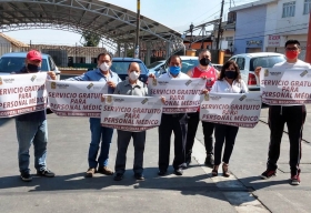 Apoyando al personal m&eacute;dico en el traslado sin costo 
