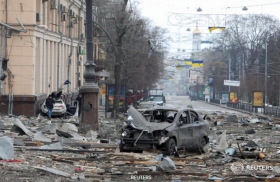 Reportan bombardeo en la ciudad de J&aacute;rkov, en Ucrania