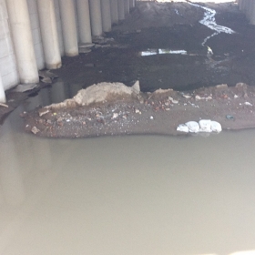 Inundaci&oacute;n en el distribuidor D9 del anillo del perif&eacute;rico ecol&oacute;gico