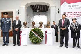 El gobernador encabez&oacute; la ceremonia del 109 Aniversario del Inicio de la Revoluci&oacute;n en Puebla.