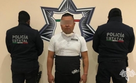 Captura Polic&iacute;a Estatal a presunto l&iacute;der delictivo.