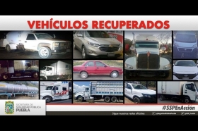 Contin&uacute;an la lucha contra el robo de unidades en Puebla