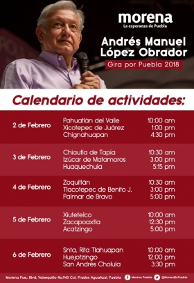 Visitar&aacute; tres municipios diarios 