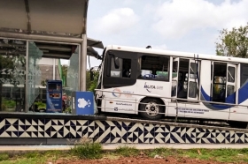 El conductor utiliz&oacute; la rampa para ir frenando el veh&iacute;culo
