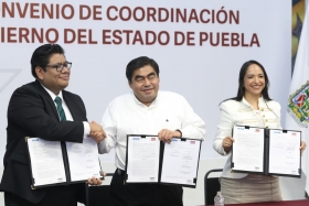 El mandatario encabez&oacute; la firma del convenio de colaboraci&oacute;n con el Coneval