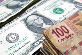 Peso mexicano interrumpe racha alcista, d&oacute;lar cotiza a 18.85