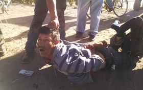 La v&iacute;ctima fue encontrada semidesnuda y maniatada  en un paraje de la comunidad  