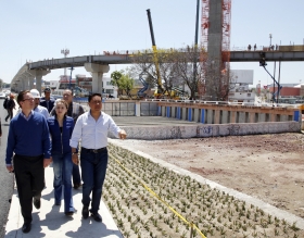 La obra del Nodo Vial Atlixc&aacute;yotl registra 90 por ciento de avance