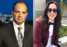 Le&oacute;n Krauze y Yuriria Sierra.