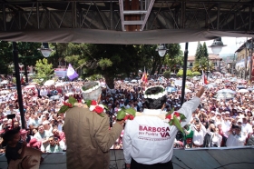  Vamos a transformar Puebla y tendremos como prioridad que L&oacute;pez Obrador sea presidente: Miguel Barbosa 