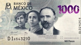 Nuevo billete de mil pesos conmemorativo de la Revoluci&oacute;n
