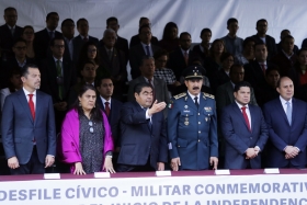  &Aacute;ngel Barroso, orador de la ceremonia, se&ntilde;al&oacute; que en Puebla se vive un esfuerzo transformador